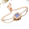 Square Diamondencrusted Women's Alloy And Stainless Steel Leisure Watch