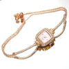 Square Diamondencrusted Women's Alloy And Stainless Steel Leisure Watch