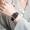 Square Digital Women's Watch Alloy Case Silicone Strap Retro Leisure Style