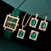 Square Fashionable Plastic Watch Gemstone Bracelet