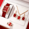 Square Fashionable Plastic Watch Gemstone Bracelet