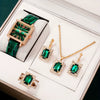 Square Fashionable Plastic Watch Gemstone Bracelet