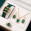 Square Fashionable Plastic Watch Gemstone Bracelet