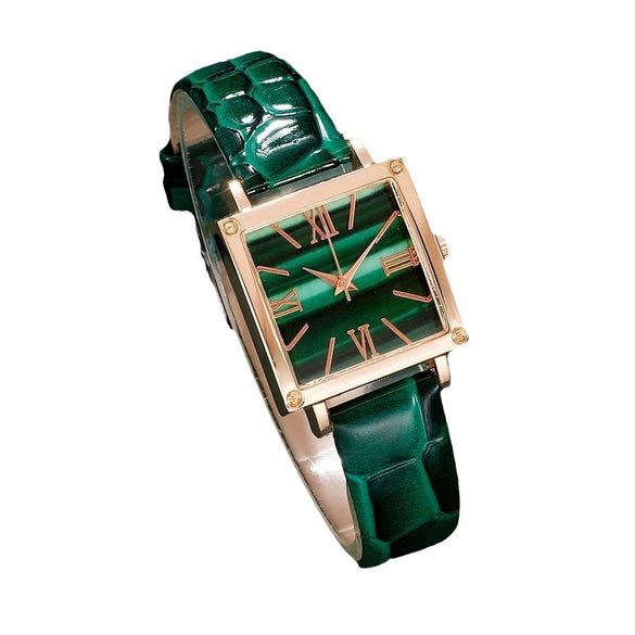 Square Fashionable Plastic Watch Gemstone Bracelet