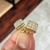 Square Geometric Copper Gold Plated Earrings