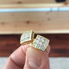 Square Geometric Copper Gold Plated Earrings