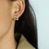 Square Geometric Light Luxury 316L Stainless Steel Electroplating Earrings