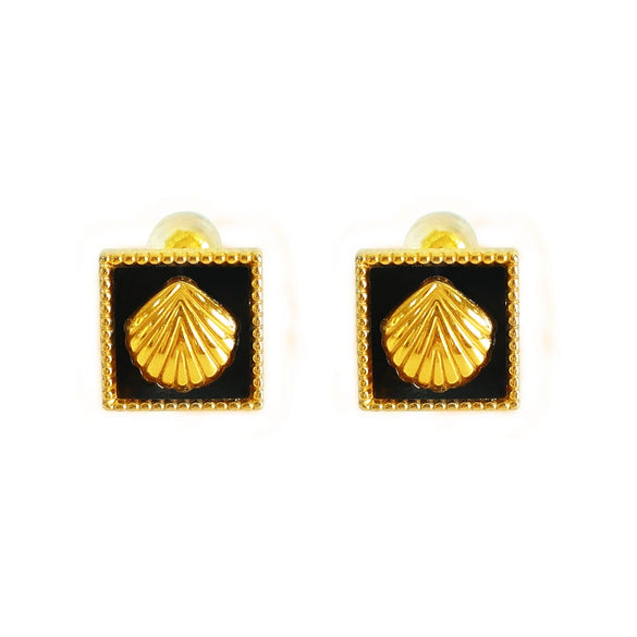 Square Geometric Light Luxury 316L Stainless Steel Electroplating Earrings