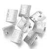 Square Geometric Texture Gold Electroplating Hirback Pattern Metal Earrings