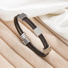 Square Head Between Gold Twist Bracelet Men'S Adjustable Simple Titanium Steel Bracelet Light Luxury Personalized High-Grade Bracelet