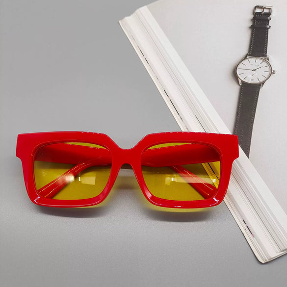 Square Hiphop Sunglasses With Resin Lens And Pc Frame For Adults