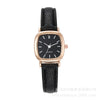 Square Leather Quartz Watch For Women High School Students Alloy Case Imitation Leather Strap Simple Retro Leisure Style
