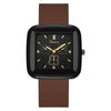 Square Leisure Women's Quartz Watch With Silicone Strap And Plastic Case