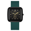 Square Leisure Women's Quartz Watch With Silicone Strap And Plastic Case