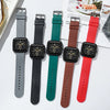 Square Leisure Women's Quartz Watch With Silicone Strap And Plastic Case