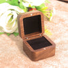 Square Marriage Proposal Ring Box Black Walnut Jewelry Gift Packaging Storage For Women