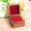 Square Marriage Proposal Ring Box Black Walnut Jewelry Gift Packaging Storage For Women