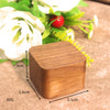 Square Marriage Proposal Ring Box Black Walnut Jewelry Gift Packaging Storage For Women