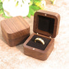 Square Marriage Proposal Ring Box Black Walnut Jewelry Gift Packaging Storage For Women