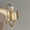 Square Pearl Bracelet Watch Alloy Women's Leisure Style