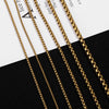 Square Pearl Chain Stainless Steel Geometric Electroplated