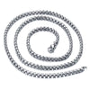 Square Pearl Chain Stainless Steel Geometric Electroplated
