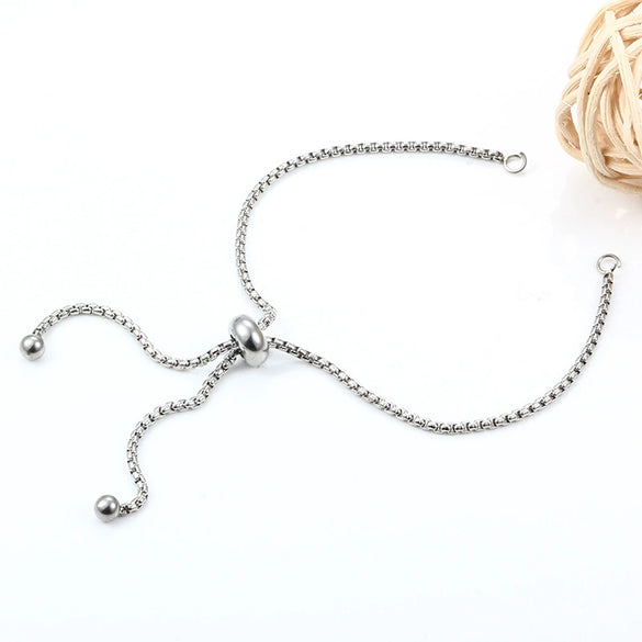 Square Pearl Pushpull Stainless Steel Vacuum Gold Electroplated Bracelet