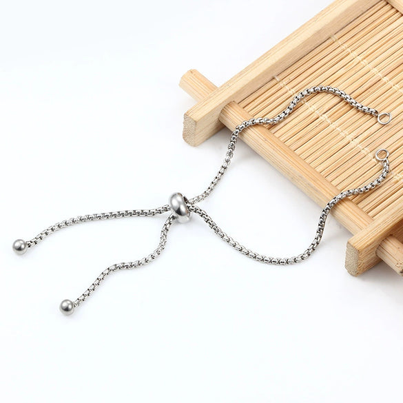 Square Pearl Pushpull Stainless Steel Vacuum Gold Electroplated Bracelet