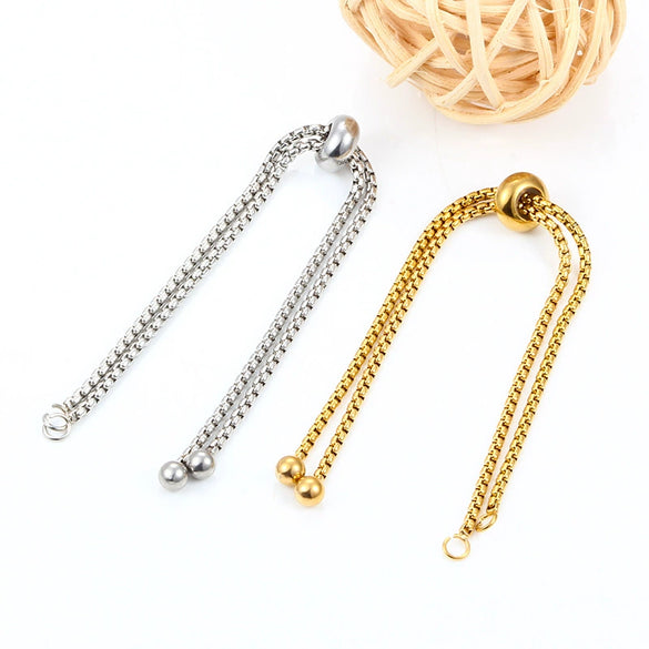 Square Pearl Pushpull Stainless Steel Vacuum Gold Electroplated Bracelet