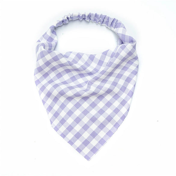 Square Plaid Stretch Triangle Cloth Scarf Headwear For Women Spring And Summer Seiko Design