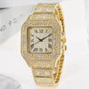 Square Quartz Watch Alloy Band And Case Gypsophila Design For Men
