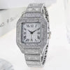 Square Quartz Watch Alloy Band And Case Gypsophila Design For Men