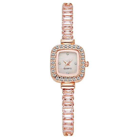 Square Quartz Watch Alloy Women's Jewelry Fashionable