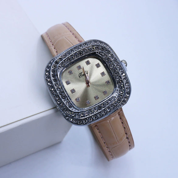 Square Quartz Women's Alloy Pu Leather Luxury Watch