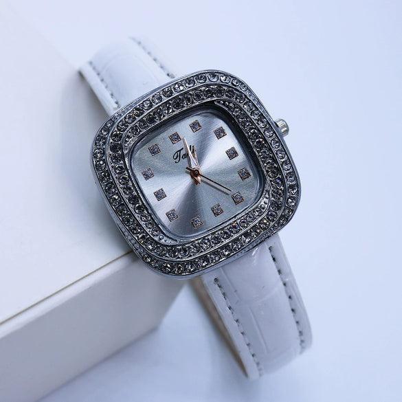 Square Quartz Women's Alloy Pu Leather Luxury Watch