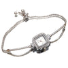 Square Quartz Women's Watch Alloy Case Stainless Steel Strap Simple Light Luxury Fashion Bracelet Jewelry