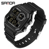 Square Resin Watch For Male Students Waterproof Alarm Luminous Sporty And Fashionable