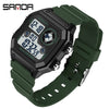 Square Resin Watch For Male Students Waterproof Alarm Luminous Sporty And Fashionable