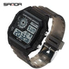 Square Resin Watch For Male Students Waterproof Alarm Luminous Sporty And Fashionable