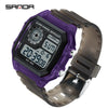 Square Resin Watch For Male Students Waterproof Alarm Luminous Sporty And Fashionable