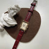 Square Retro Women's Watch Alloy Case Ordinary Glass Mirror Leisure Style