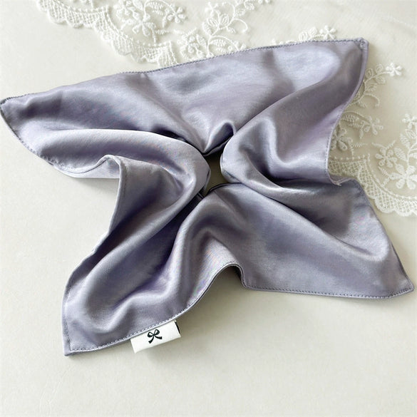 Square Satin Hair Rope Handmade For Women With High Elasticity