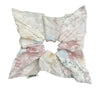 Square Scarf Scrunchie Hair Tie For Women Forest Style Pink Floral Handmade Fabric High Elasticity Sweet Style