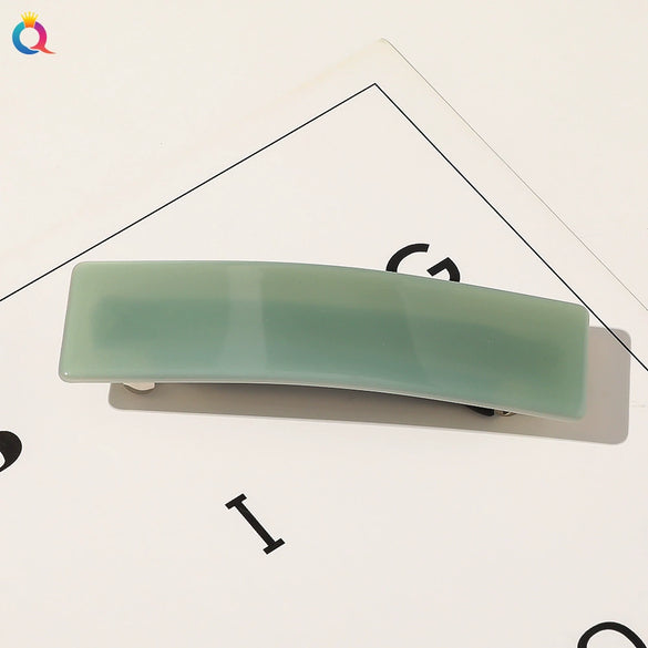 Square Shape Acetate Plate Handmade Spring Clip Hair Accessories Headdress For Women
