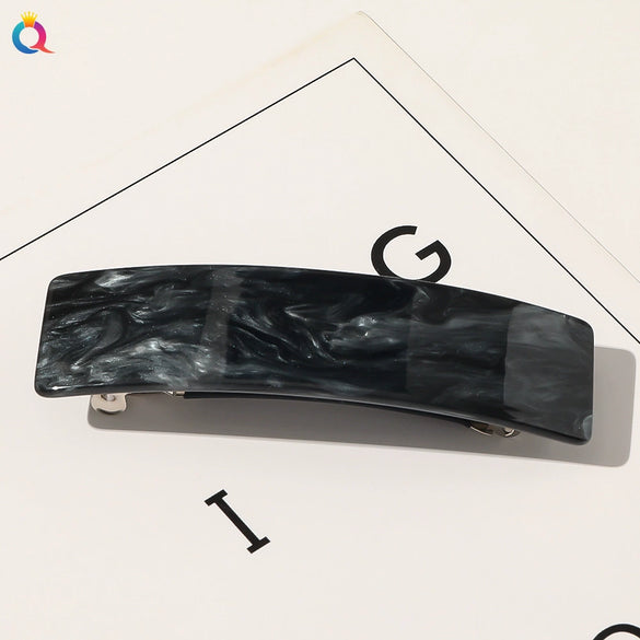 Square Shape Acetate Plate Handmade Spring Clip Hair Accessories Headdress For Women