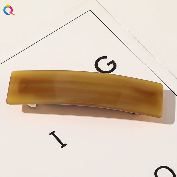 Square Shape Acetate Plate Handmade Spring Clip Hair Accessories Headdress For Women