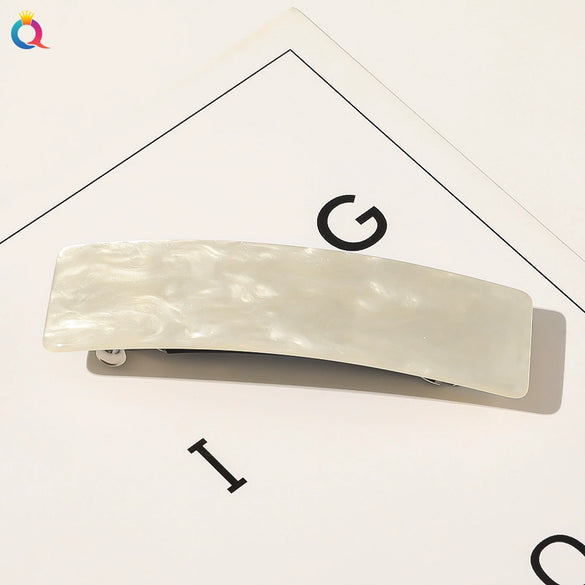 Square Shape Acetate Plate Handmade Spring Clip Hair Accessories Headdress For Women