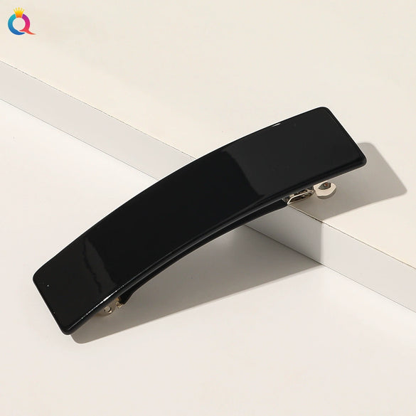 Square Shape Acetate Plate Handmade Spring Clip Hair Accessories Headdress For Women