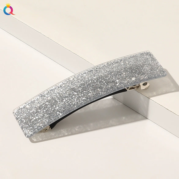 Square Shape Acetate Plate Handmade Spring Clip Hair Accessories Headdress For Women
