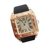 Square Silicone Alloy Women's Leisure Watch With Roman Dial